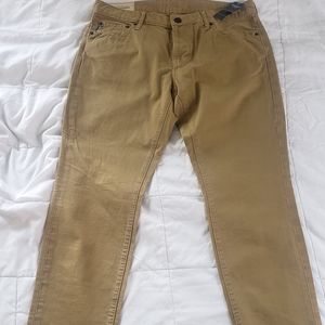 New Men’s Abercrombie & Fitch Jeans 34 X 34 Slim Straight (Khaki color) (NWT)
